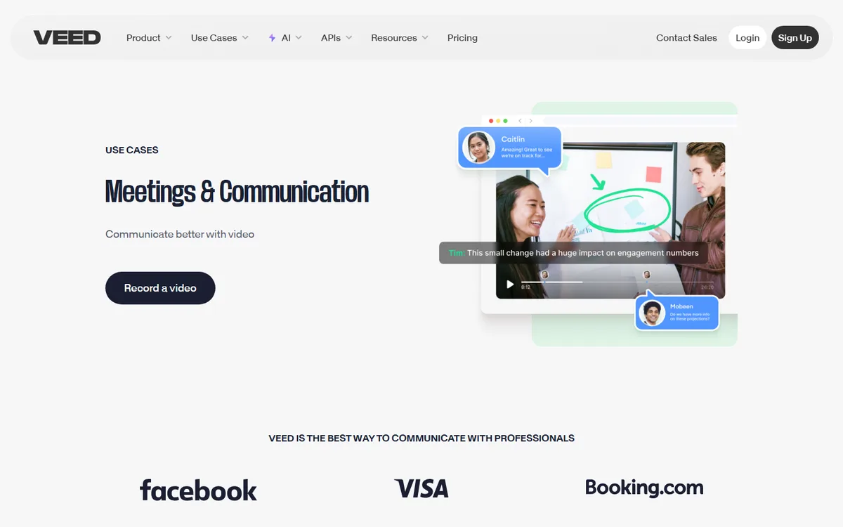 VEED Live official website first-screen screenshot, captured September 5, 2026.